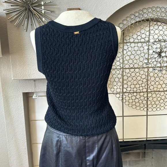 St. John sport knit tank top sweater size xs black - Picture 2 of 12